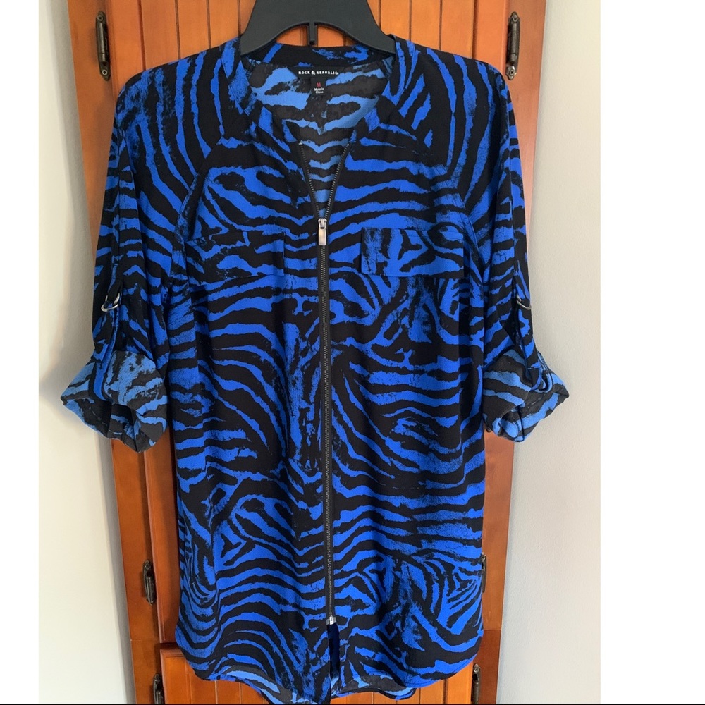 Rock & Republic zippered  up Tunic Sz M